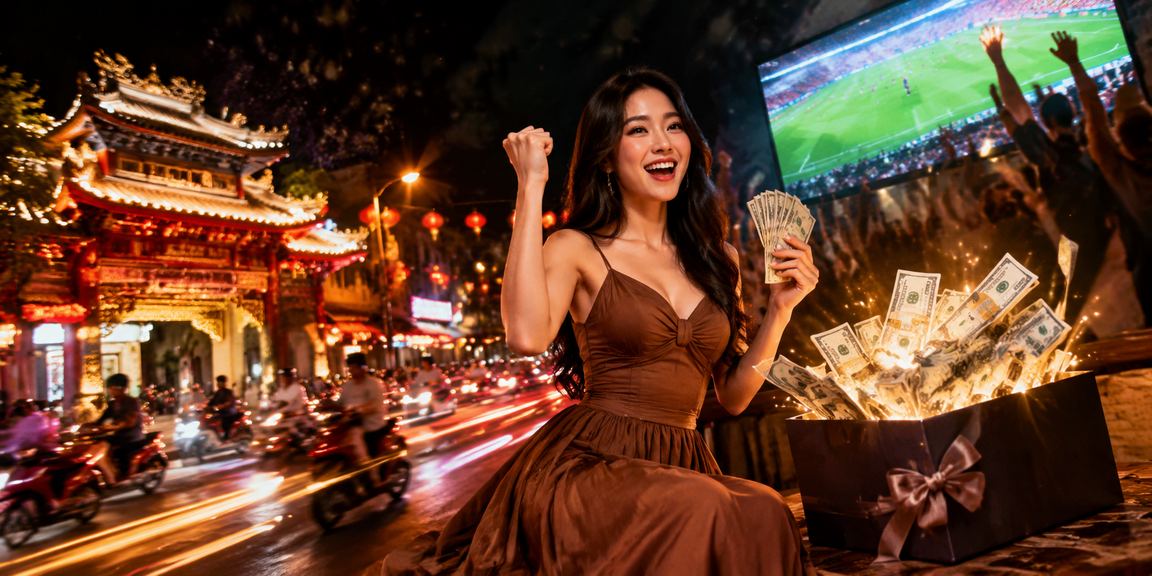 Người dùng tại Huế ngồi cà phê xem và kích hoạt khuyến mãi cá cược trực tuyến