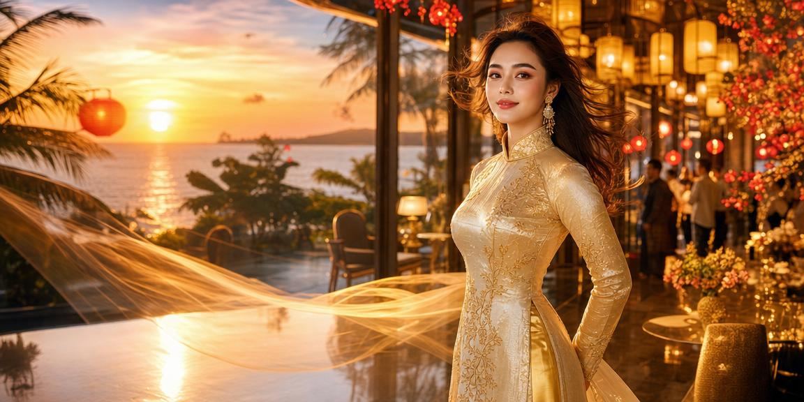 Người chơi bài tại Sài Gòn trong không gian mang phong cách áo dài Việt Nam